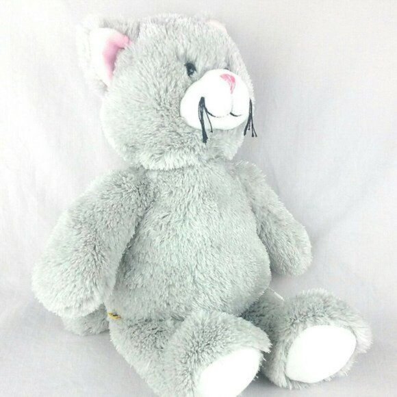 Build-A-Bear Workshop Gray Cat Plush Toy 16 in Soft Stuffed Animal Retired - Picture 5 of 6